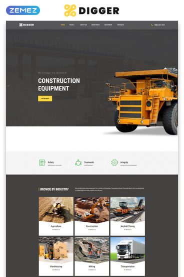 DIGGER - Tools & Equipment Multipage Classic HTML Website Template