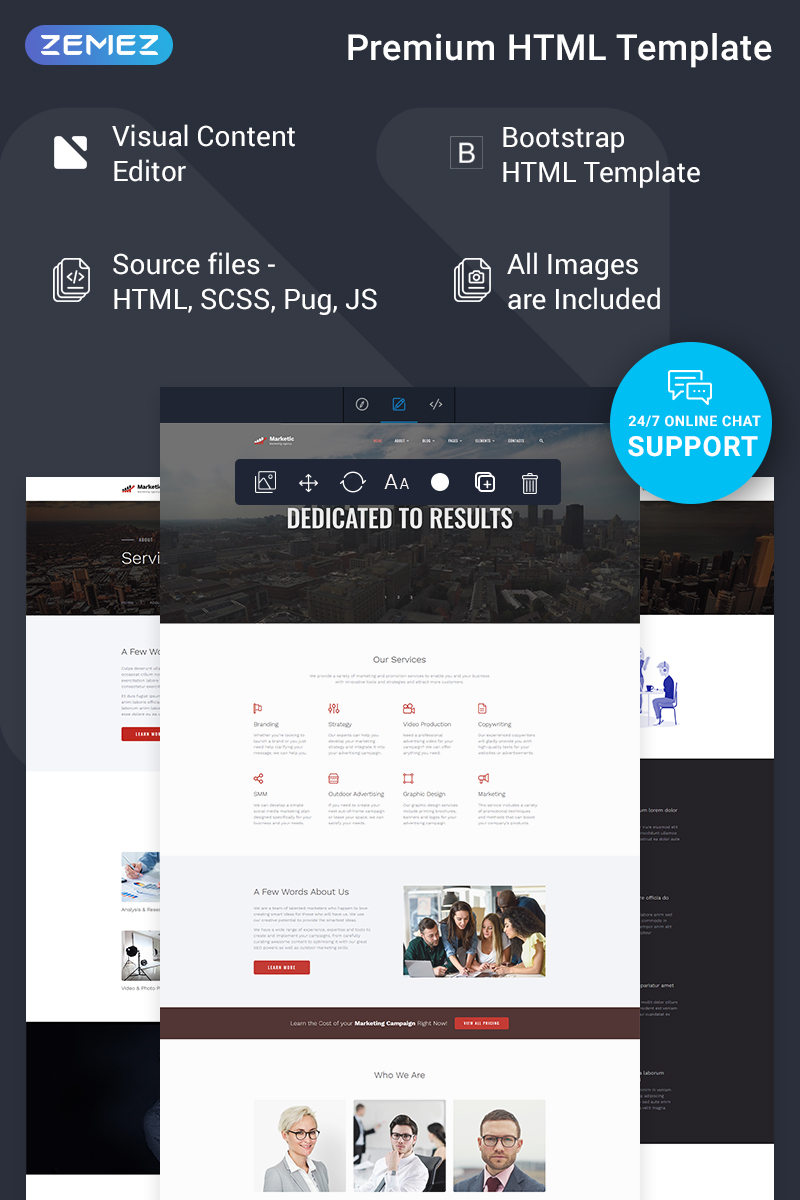 Marketic – Advertising Agency Ready-to-Use Clean HTML Website Template