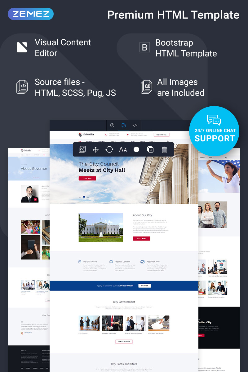 FederalGov – Government Ready-to-Use Classic HTML Website Template