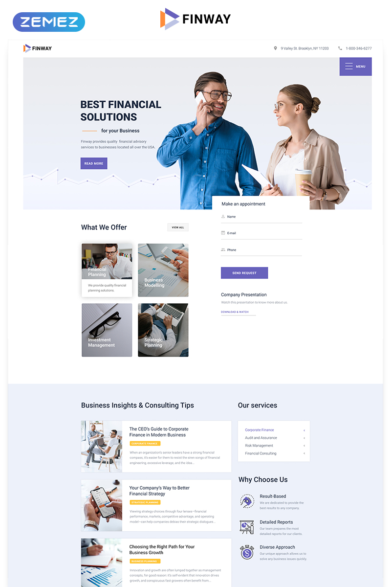 Finway – Financial Advisory Clean Multipage HTML5 Website Template