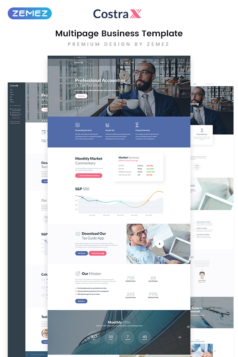 Costrax – Accounting Services Modern Multipage HTML5 Website Template