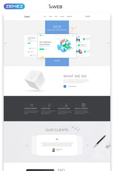 InWeb - Web Development Studio Clean Multipage HTML5 Website Template