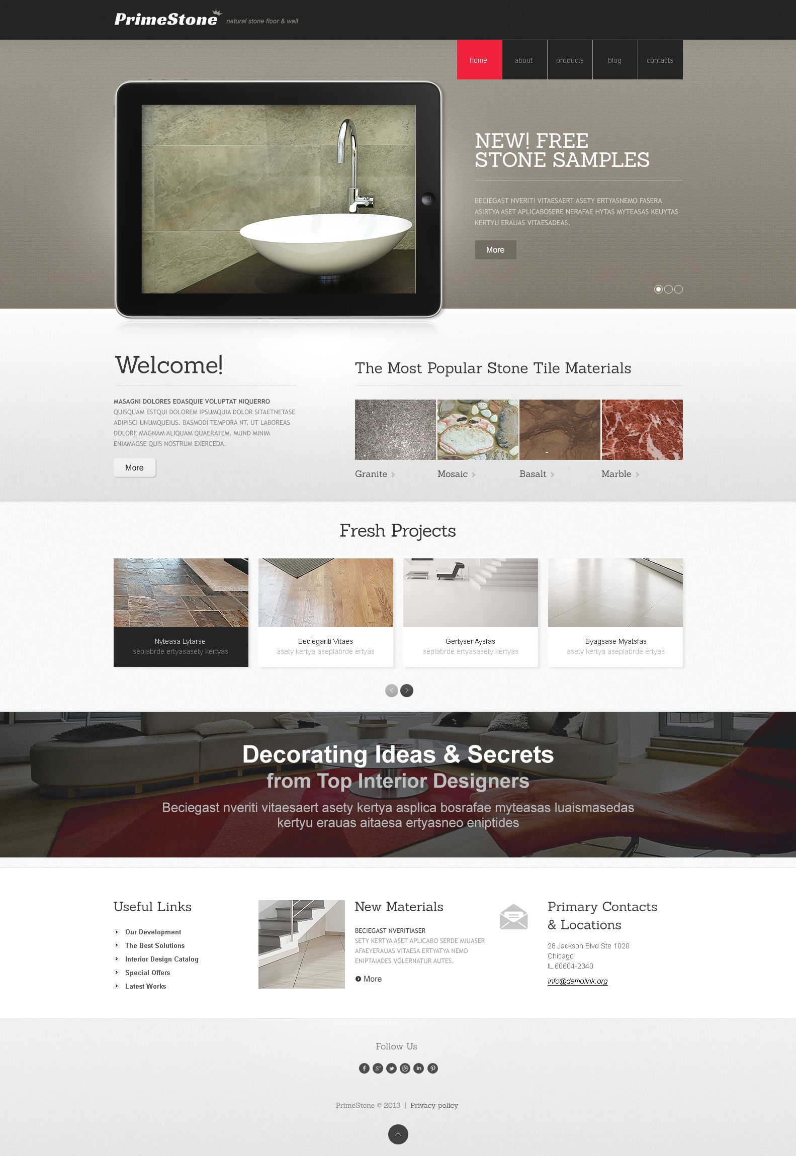 Beautiful Interior Design Joomla Template