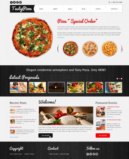 Pizza to Kill Hunger Joomla Template