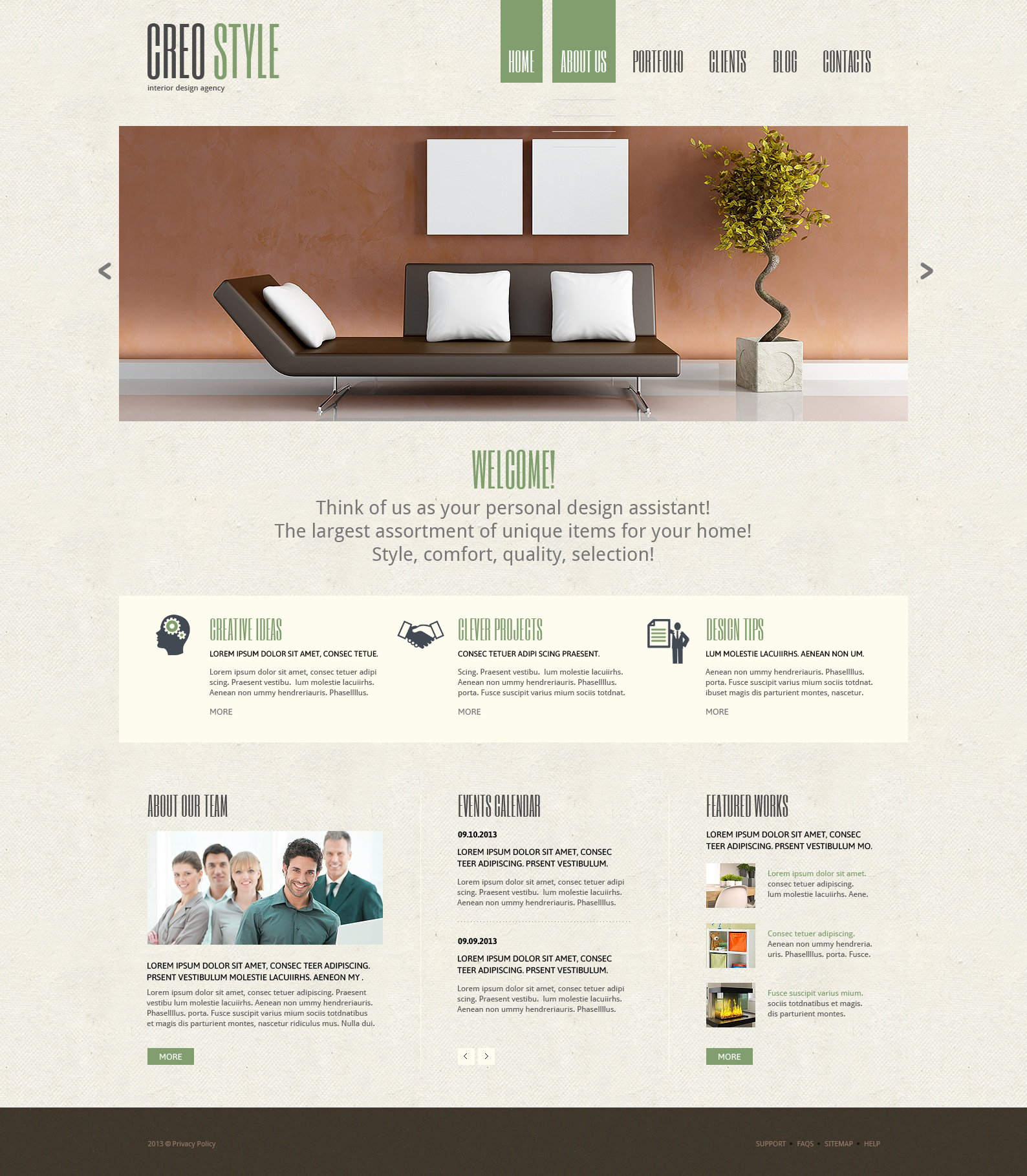 Interior Design Template Responsive Joomla Template