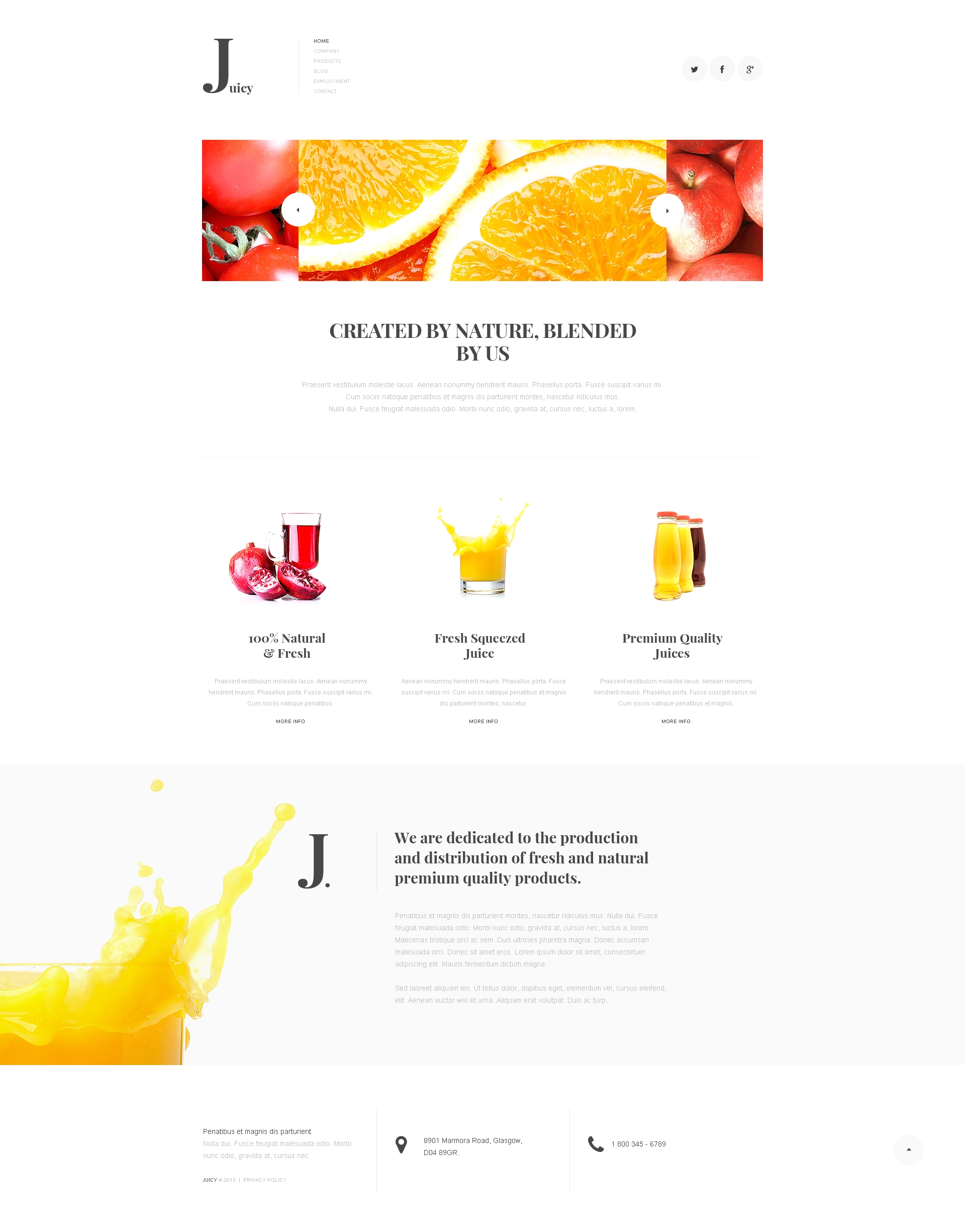 Juice Company Joomla Template