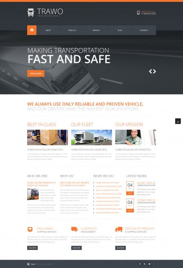 The Fastest Transportation Joomla Template