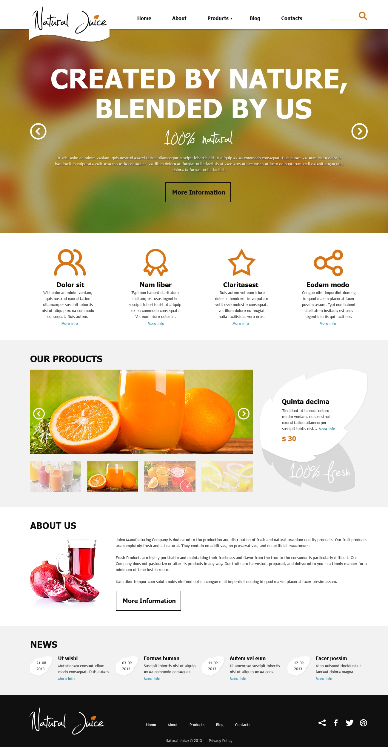 Fruit Juice Co Joomla Template