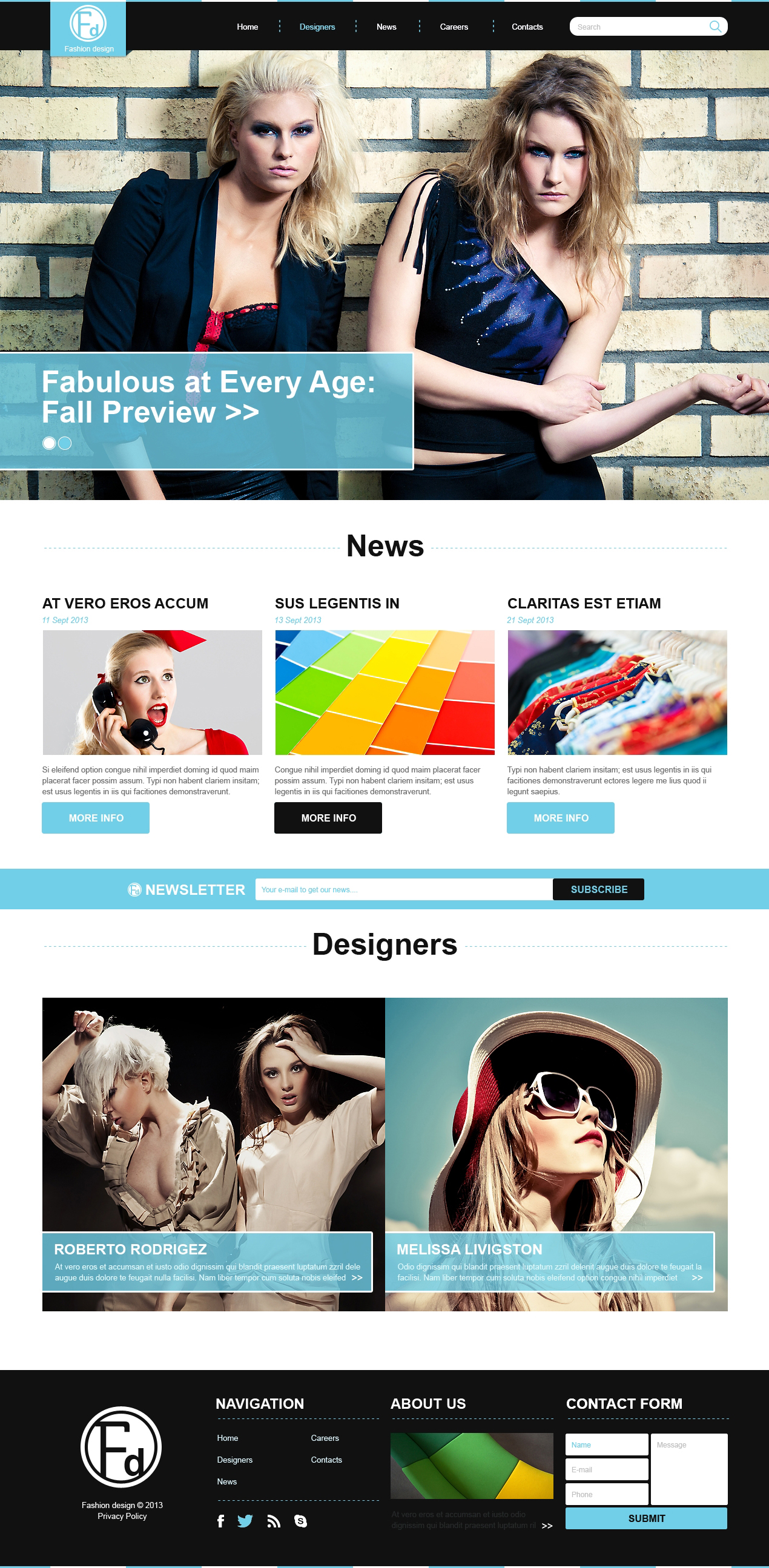 Fashion Design School Joomla Template