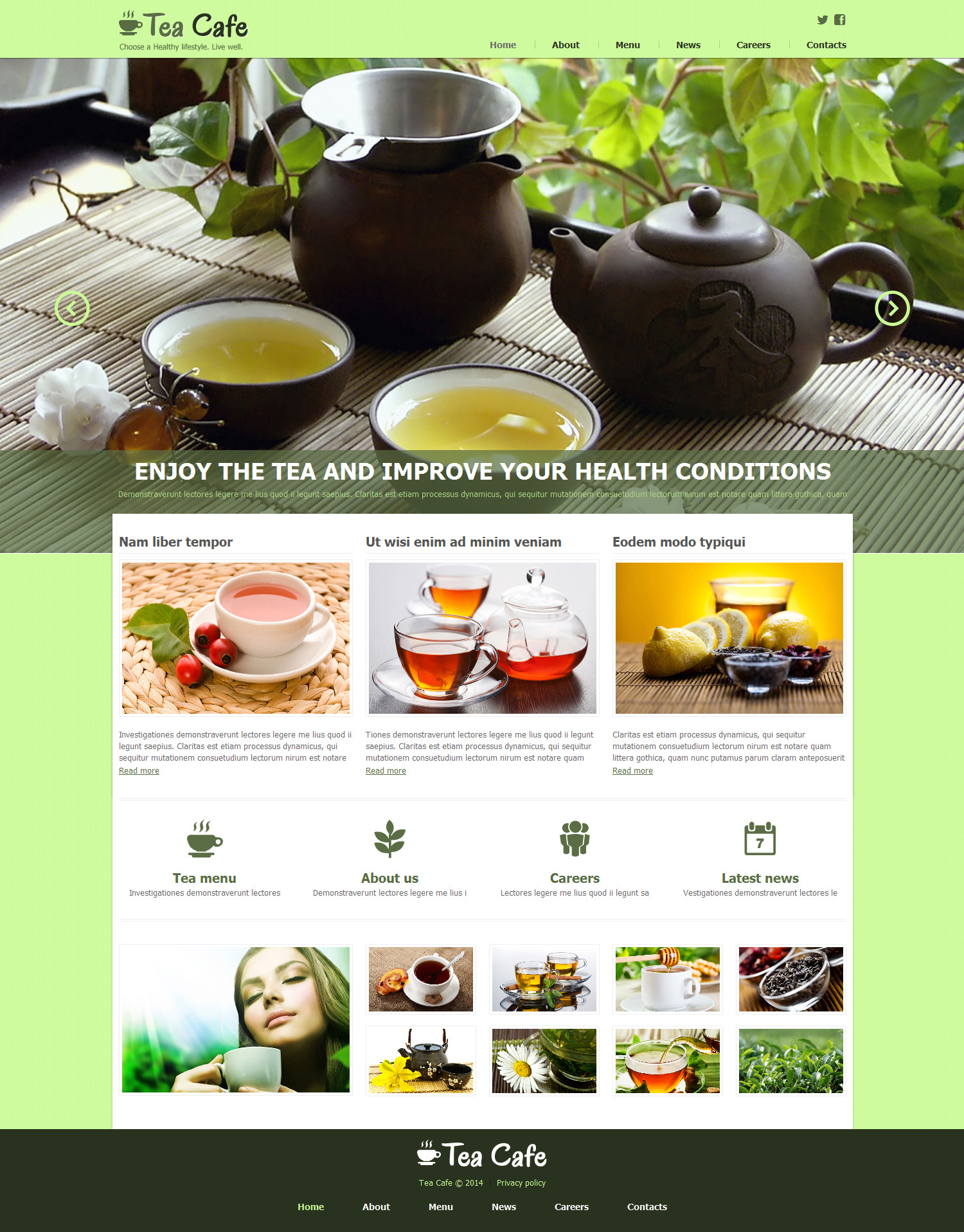 Tea Shop Template Responsive Joomla Template