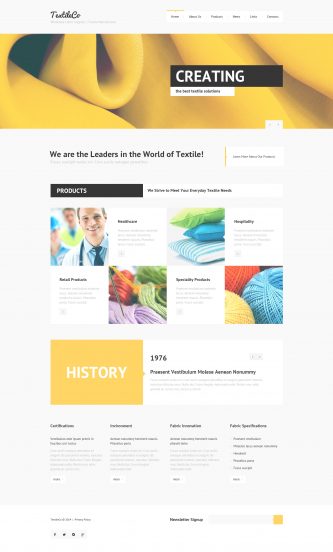 Textile Industry Joomla Template