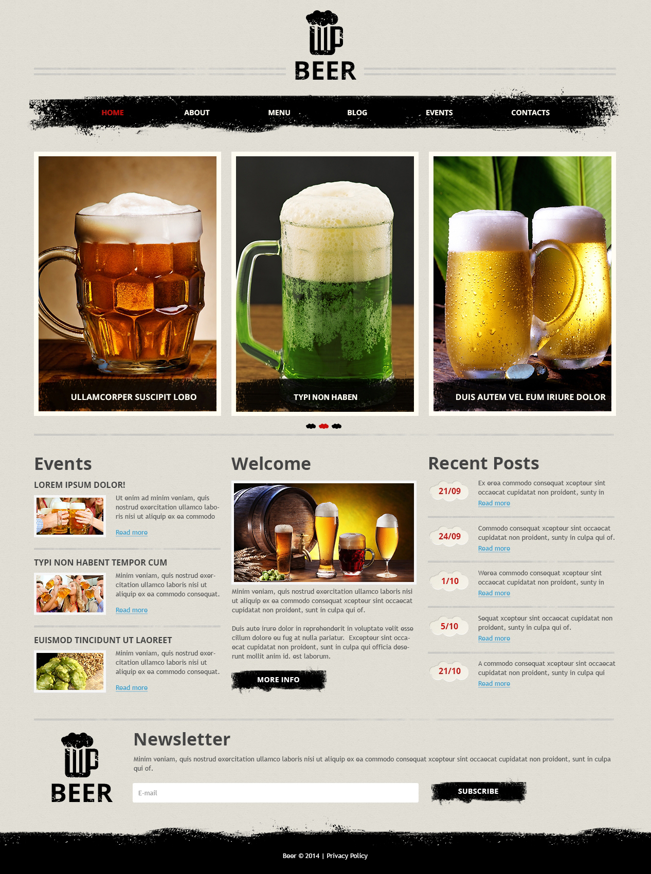 Magnificent Beer Pub Joomla Template