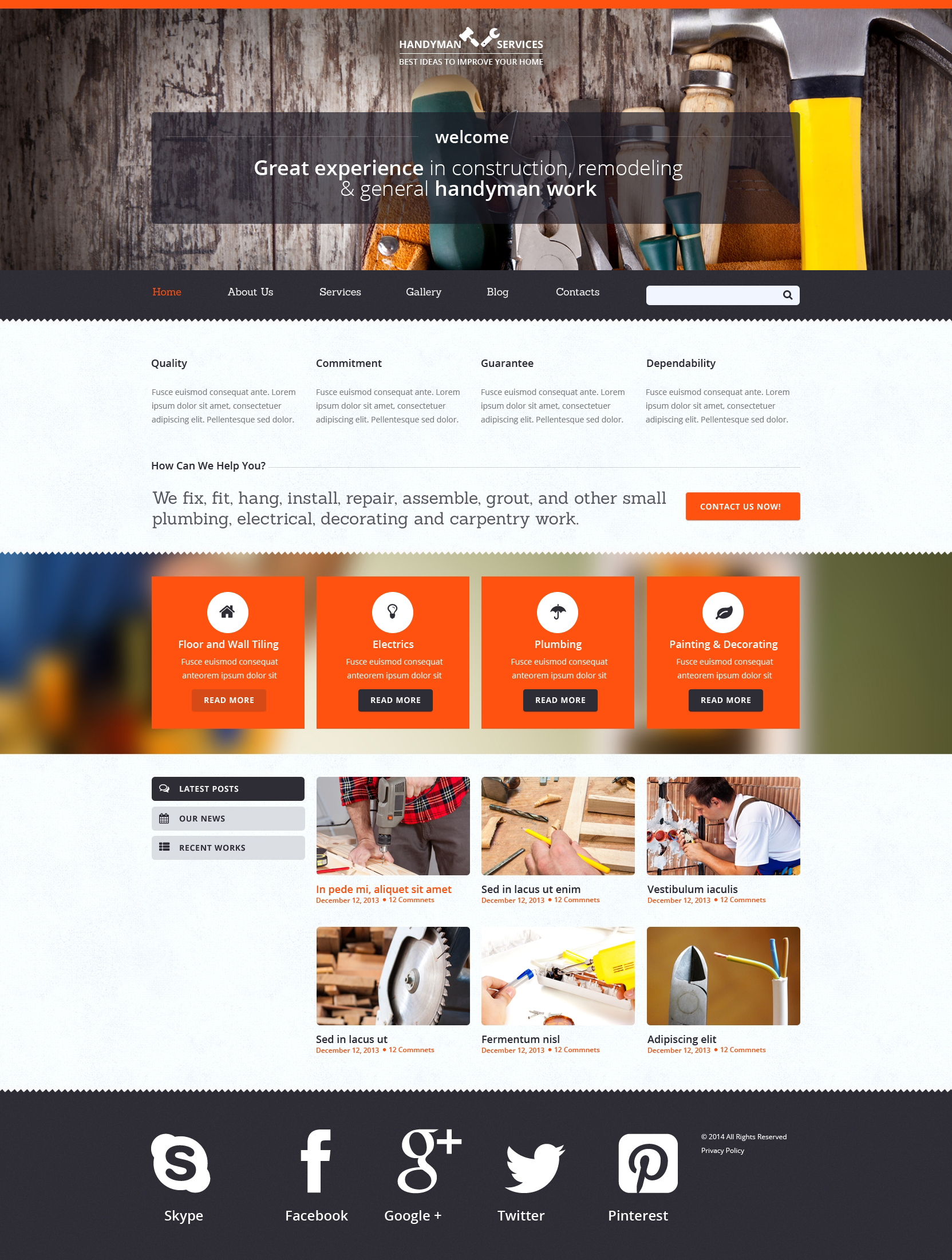 Home Repairs Template Responsive Joomla Template