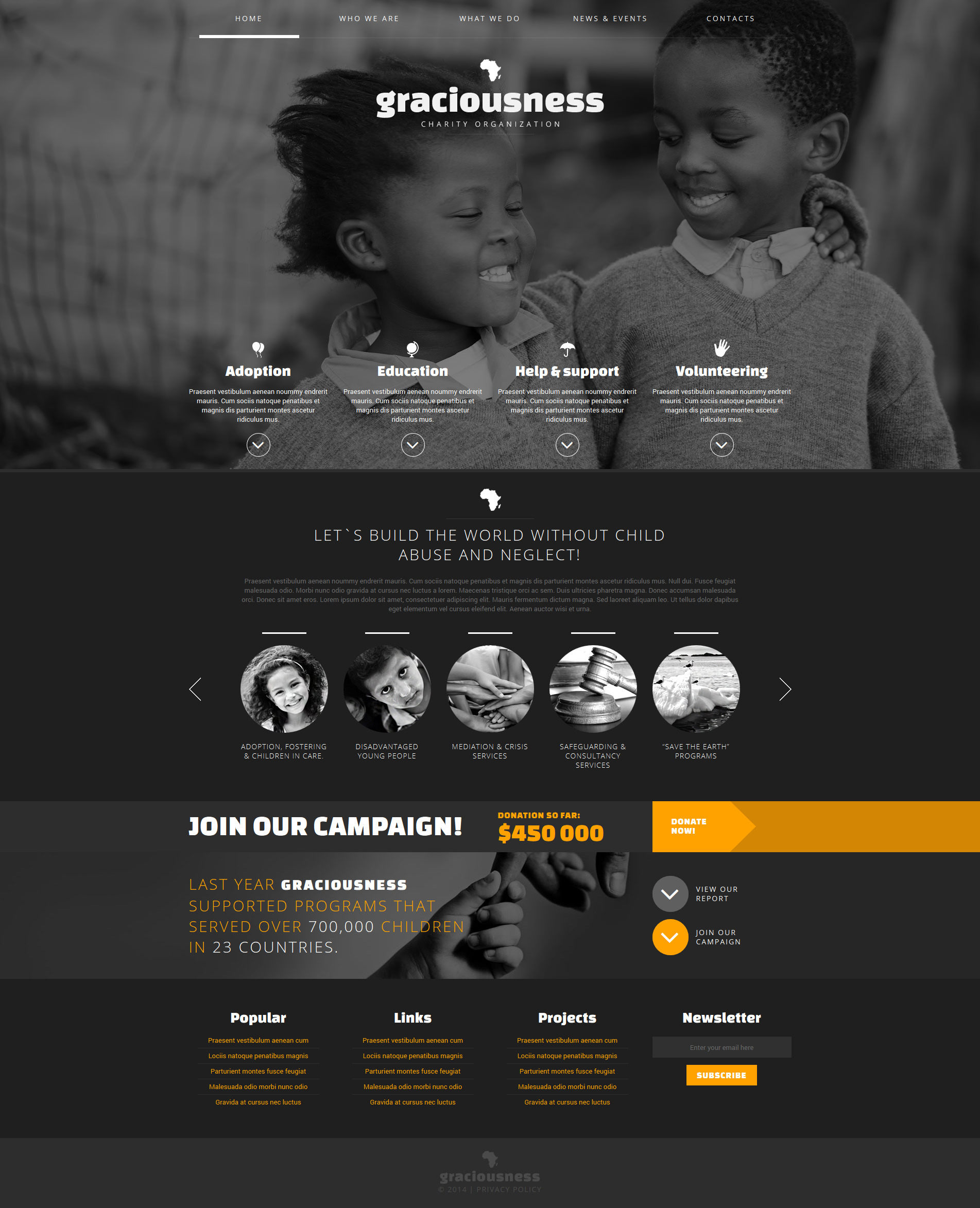 Child Charity Template Responsive Joomla Template