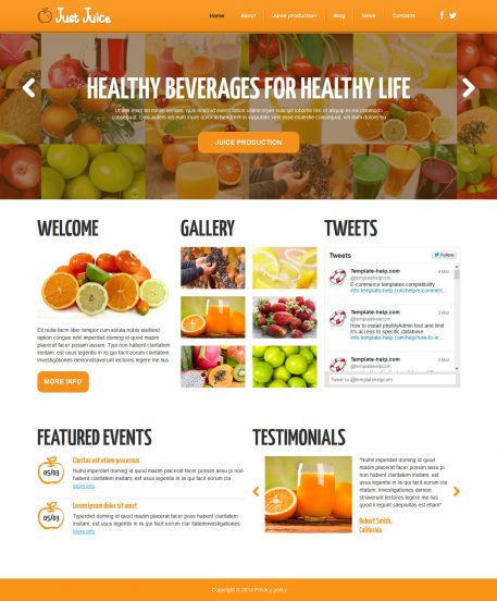 Food & Drink Template Responsive Joomla Template