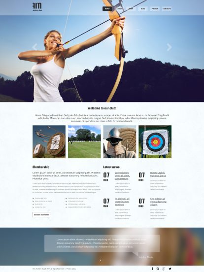 Archery Template Responsive Joomla Template