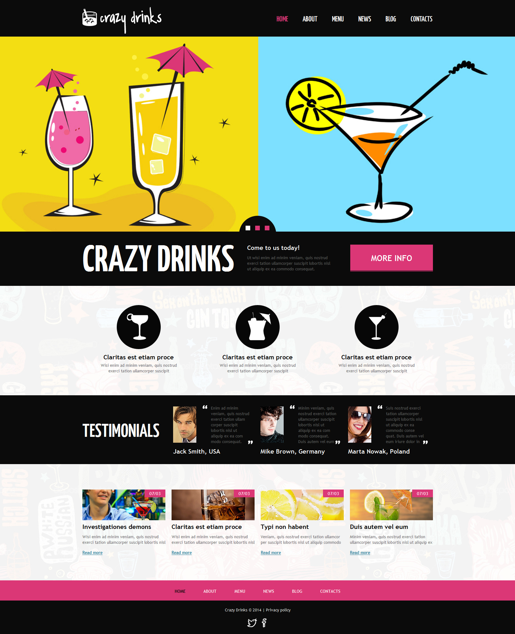 Food & Drink Template Responsive Joomla Template