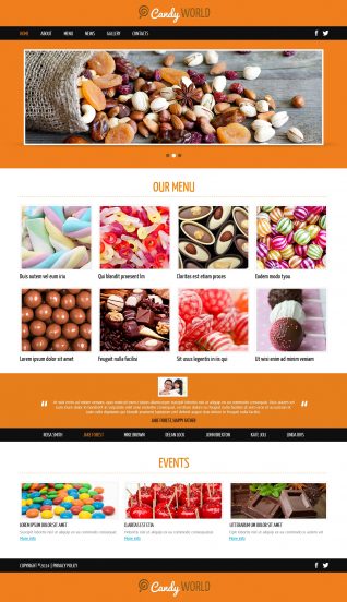 Sweet Shop Template Responsive Joomla Template