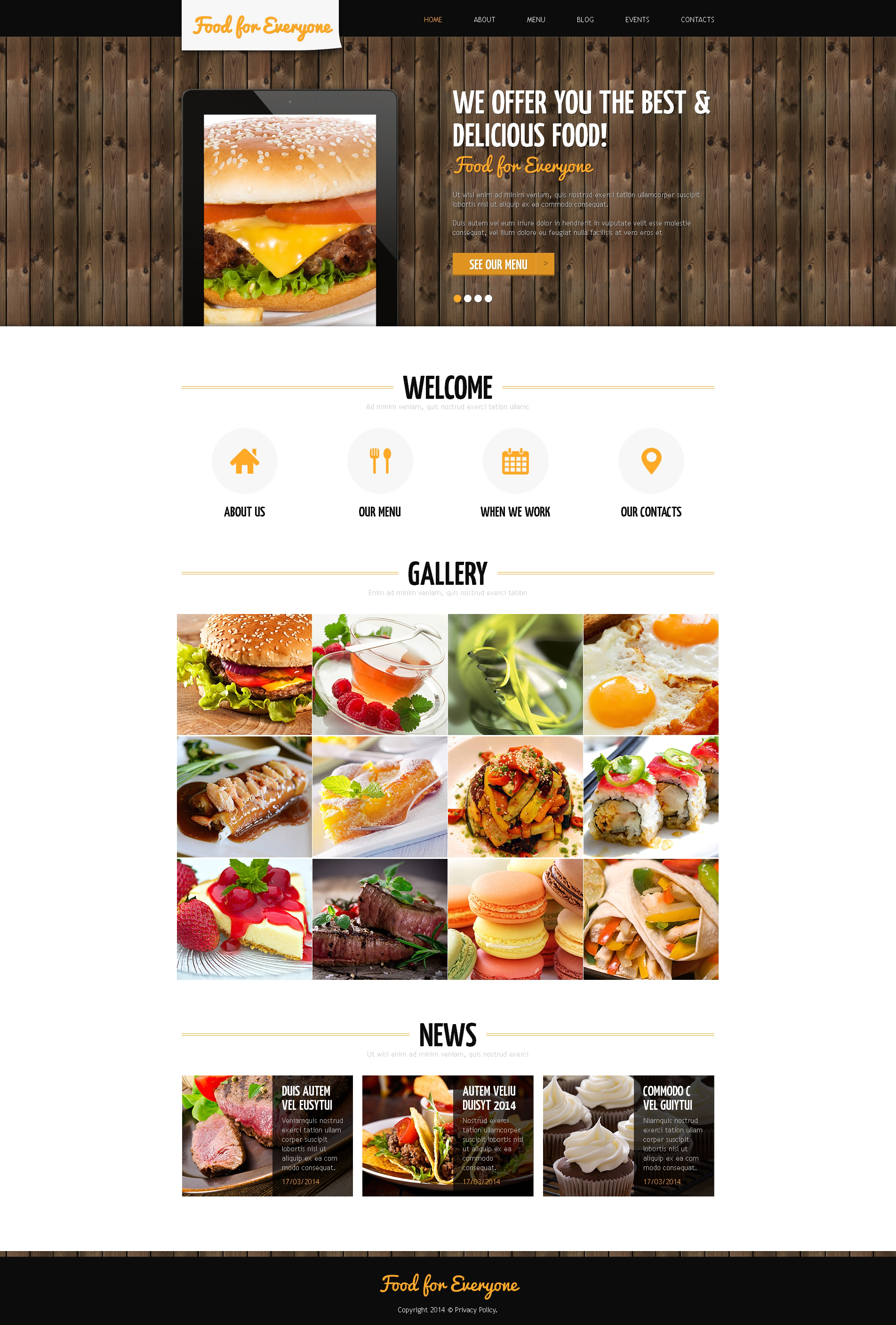 Cafe Template Responsive Joomla Template