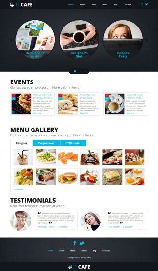 Cafe Template Responsive Joomla Template