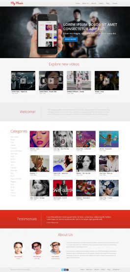 Music Store Template Responsive Joomla Template