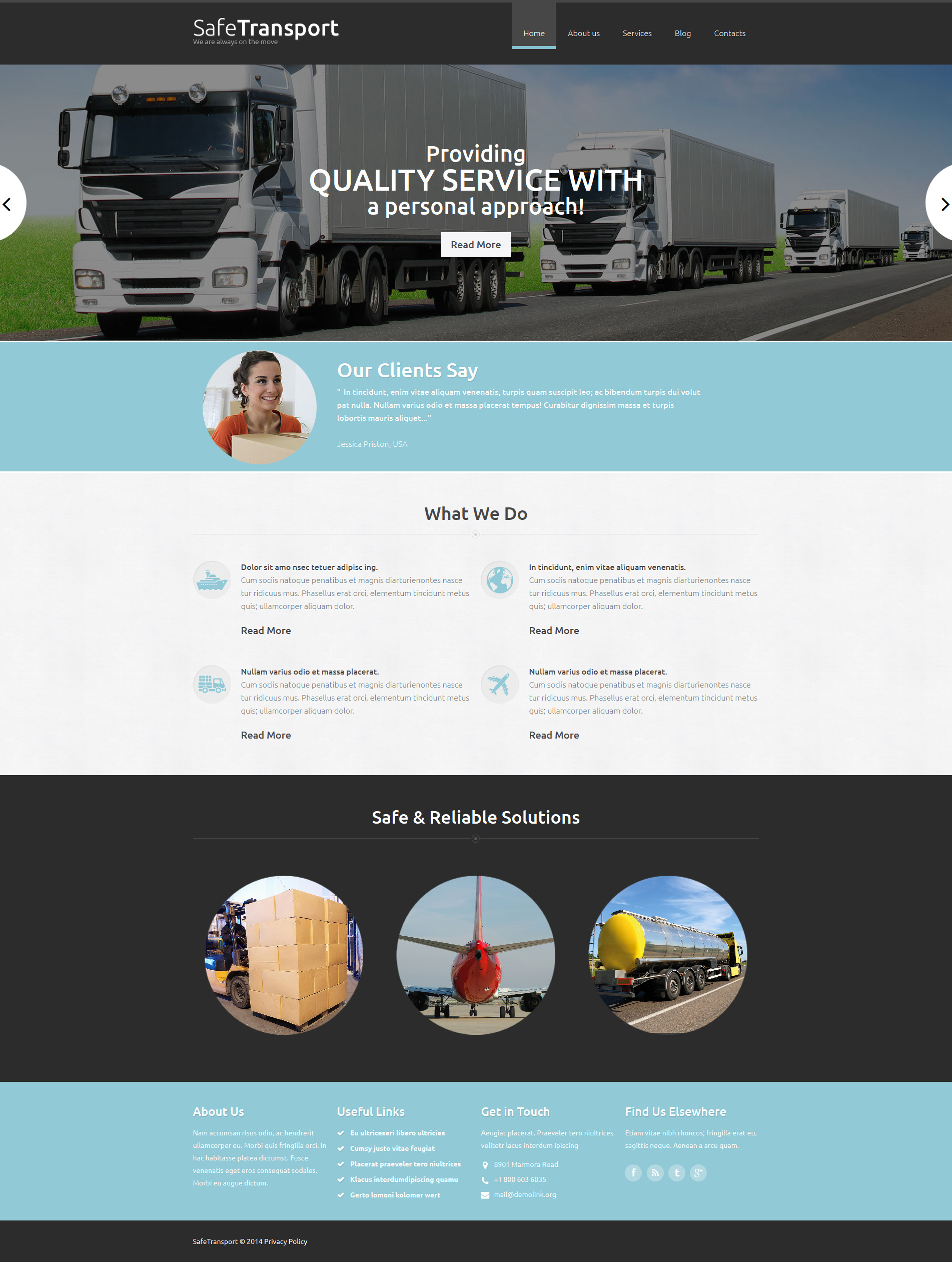 Transportation Template Responsive Joomla Template