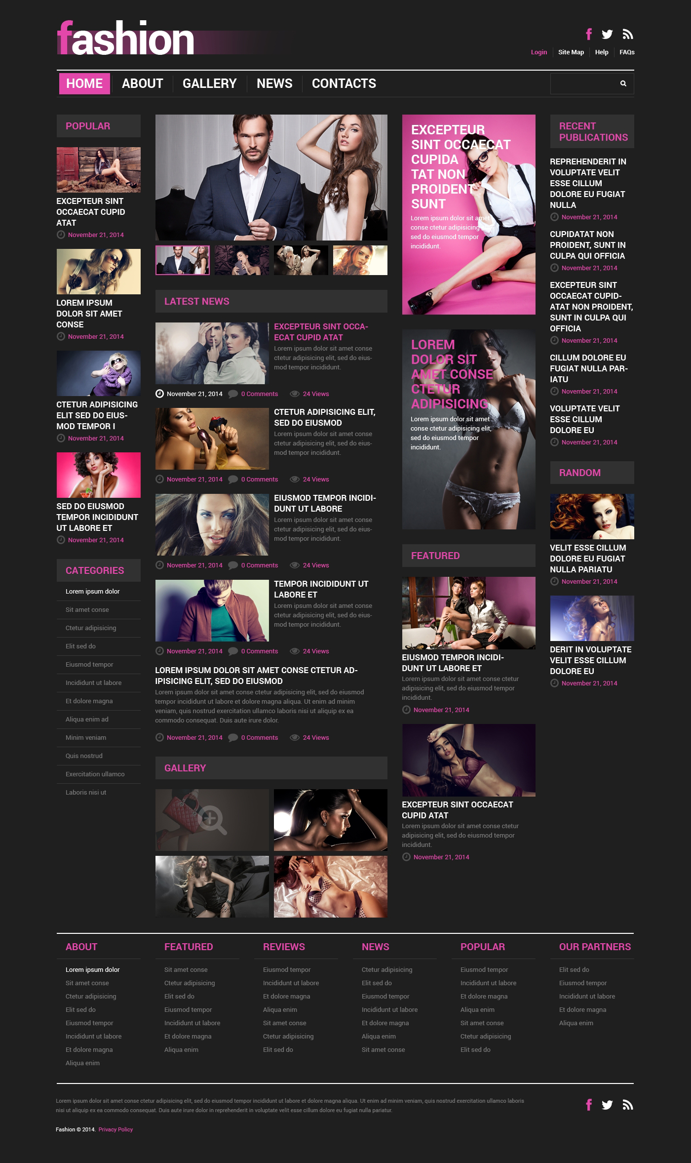 Fashion Blog Template Responsive Joomla Template