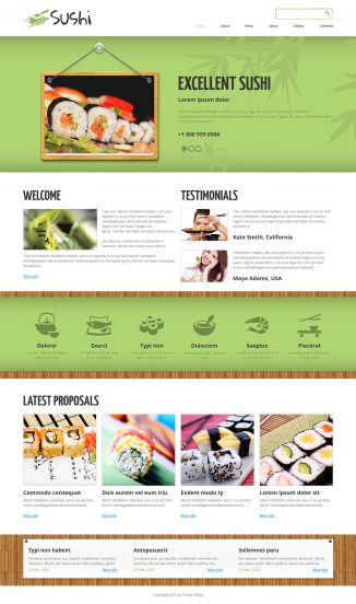 Sushi Bar Template Responsive Joomla Template