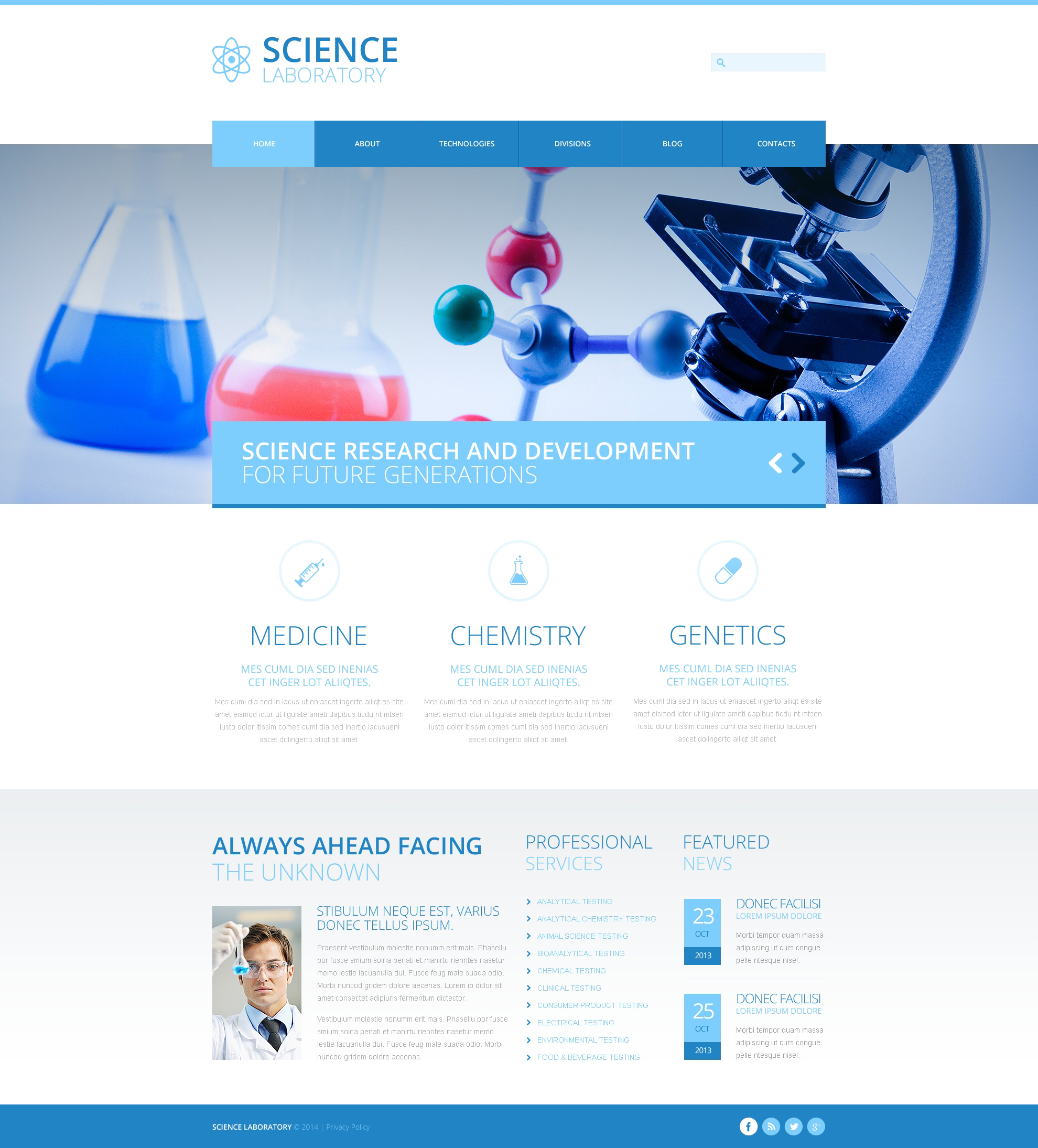 Science Lab Template Responsive Joomla Template