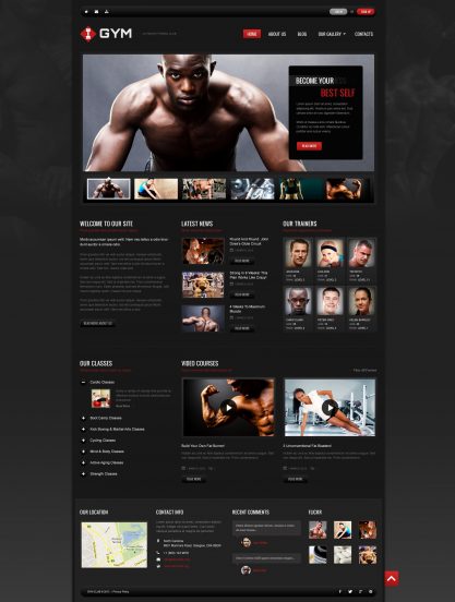 Bodybuilding Template Responsive Joomla Template