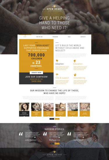 Charity Association Joomla Template