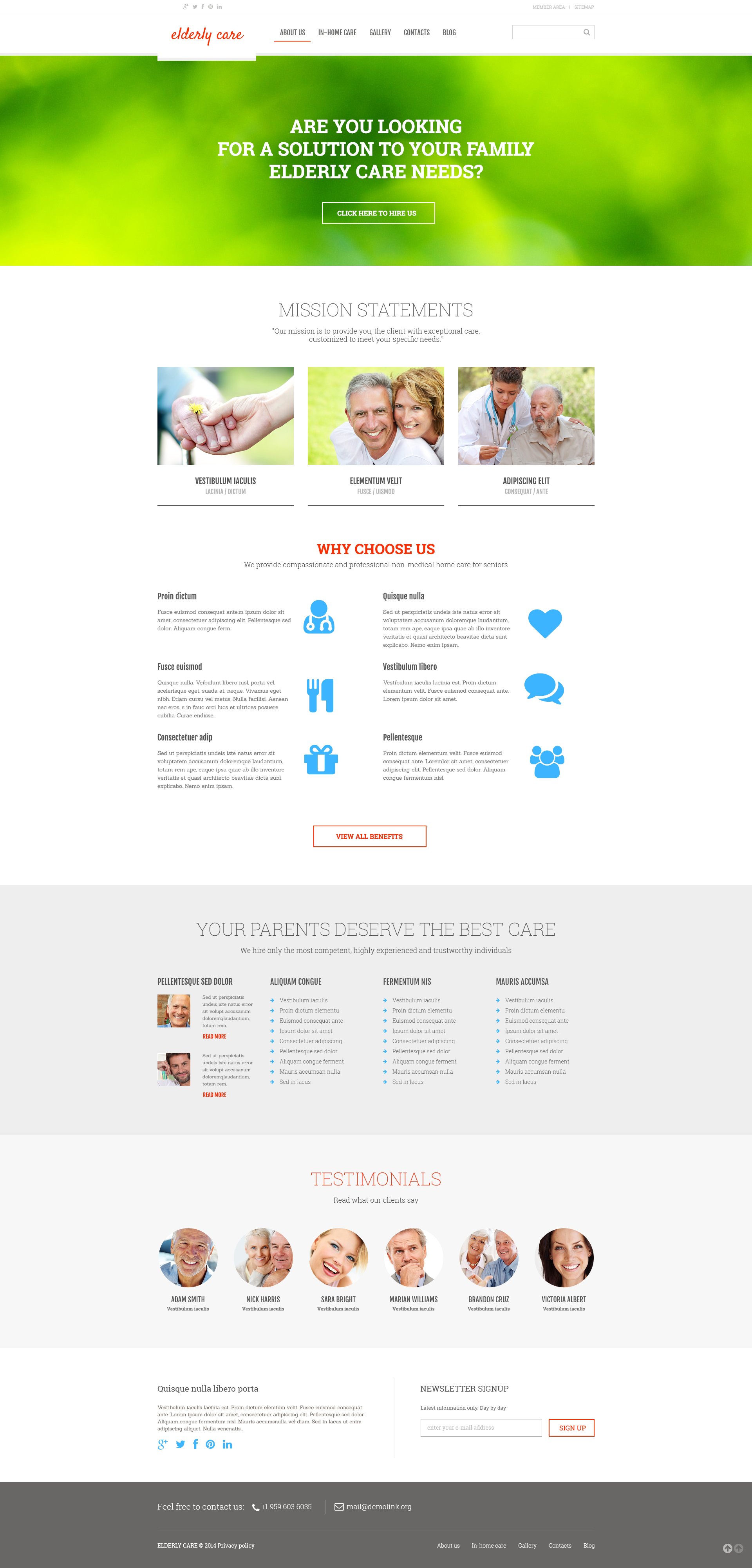 Elderly Care Template Responsive Joomla Template