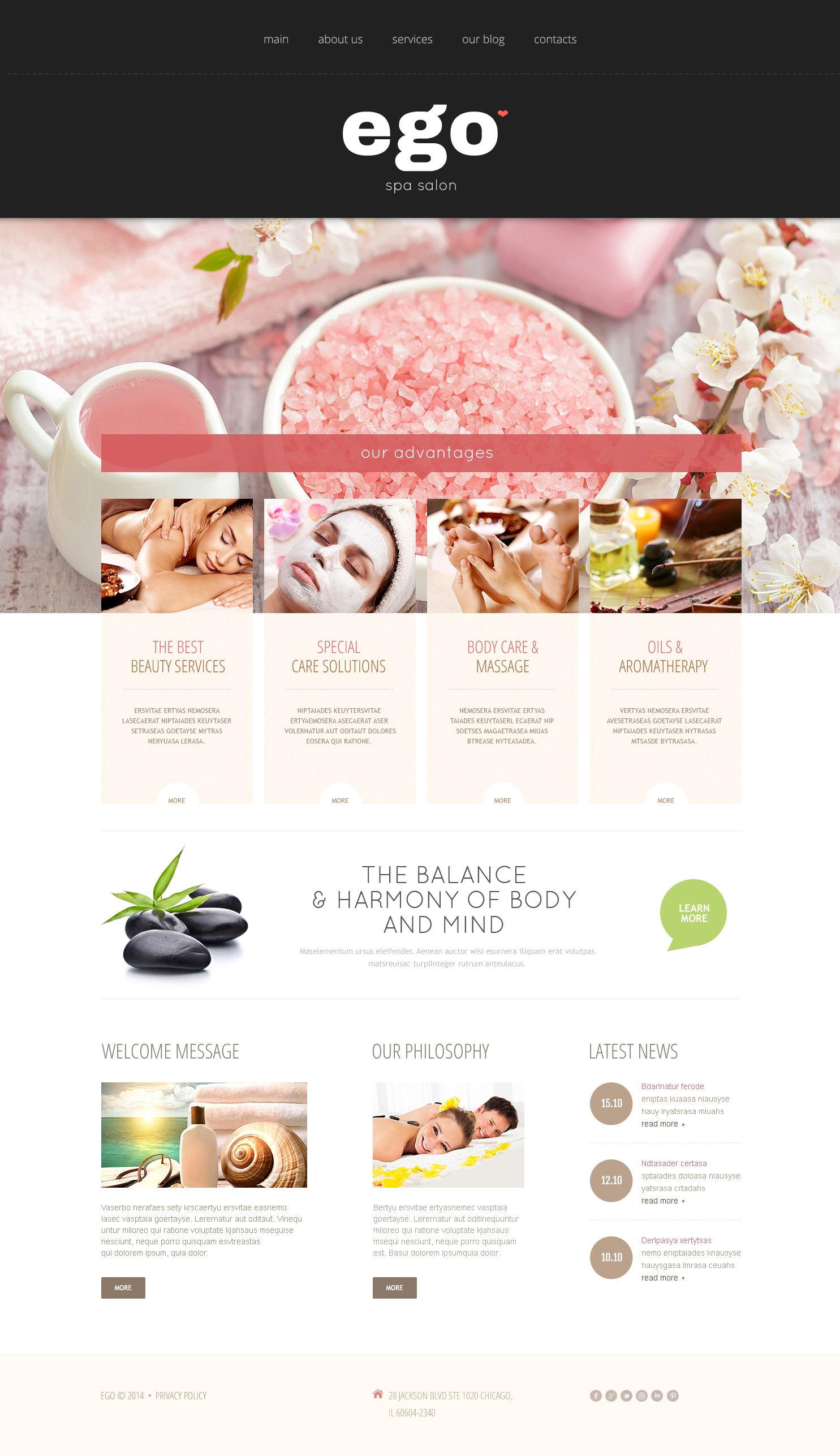 Spa Salon Joomla Template