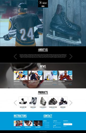 Hockey Template Responsive Joomla Template