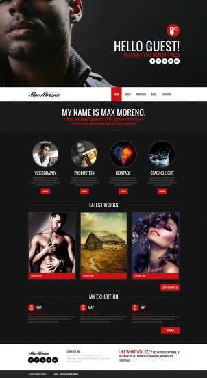 Photo  Video Portfolio Joomla Template