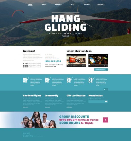 Hang Gliding Club Joomla Template