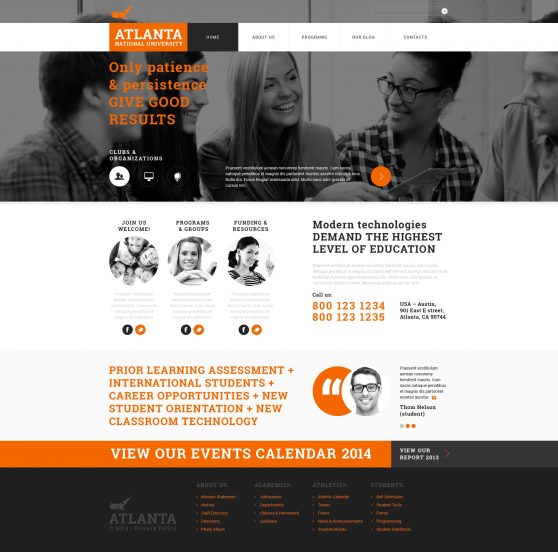 University Template Responsive Joomla Template