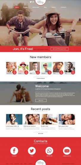 Dating Template Responsive Joomla Template