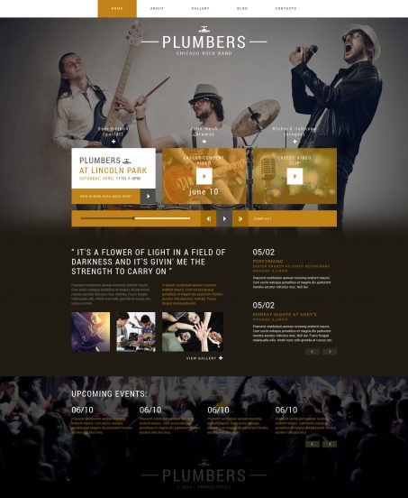 Dream Rock Band Project Joomla Template