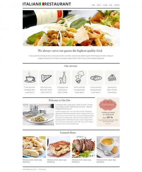 Italian Cuisine Restaurant Joomla Template