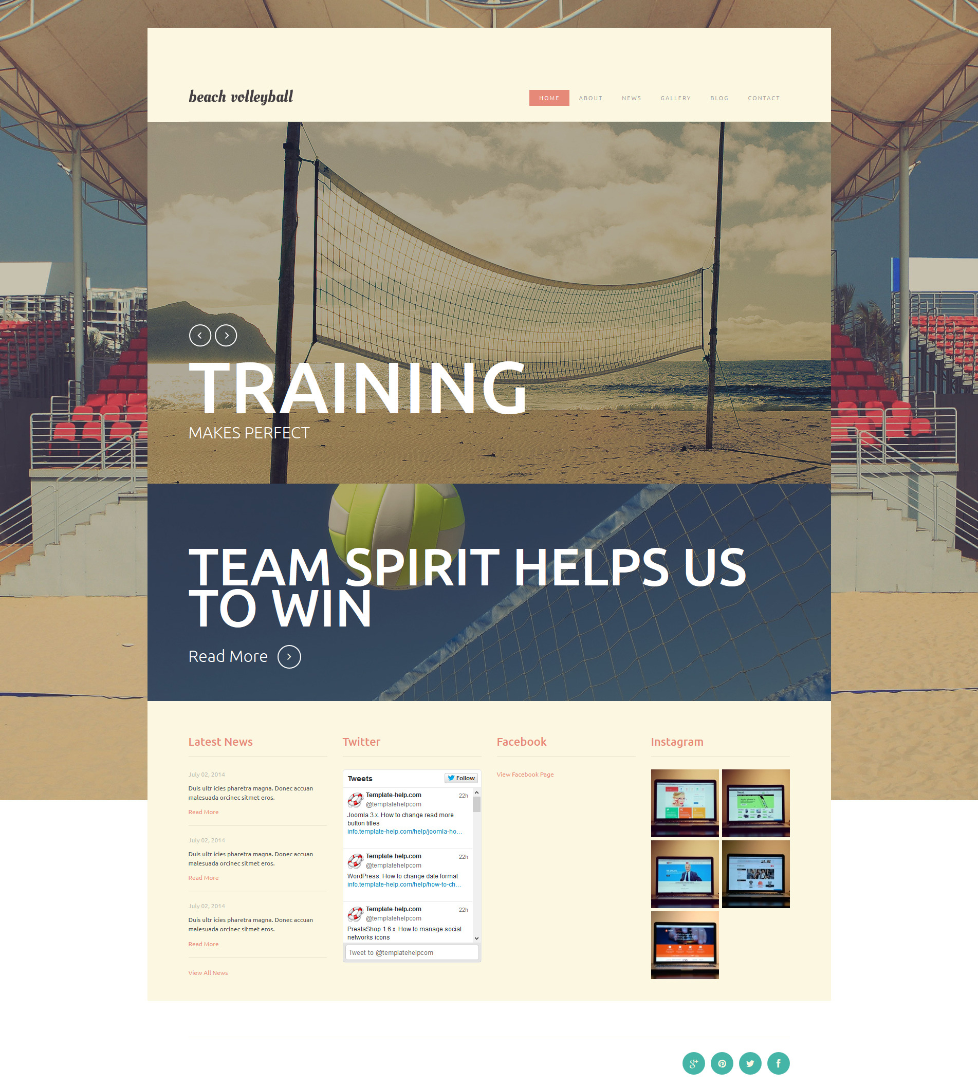 Beach Volleyball Club Joomla Template