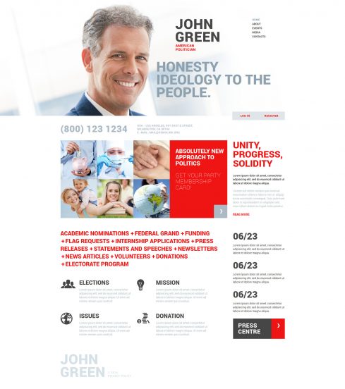 Portfolio for Politicians Joomla Template