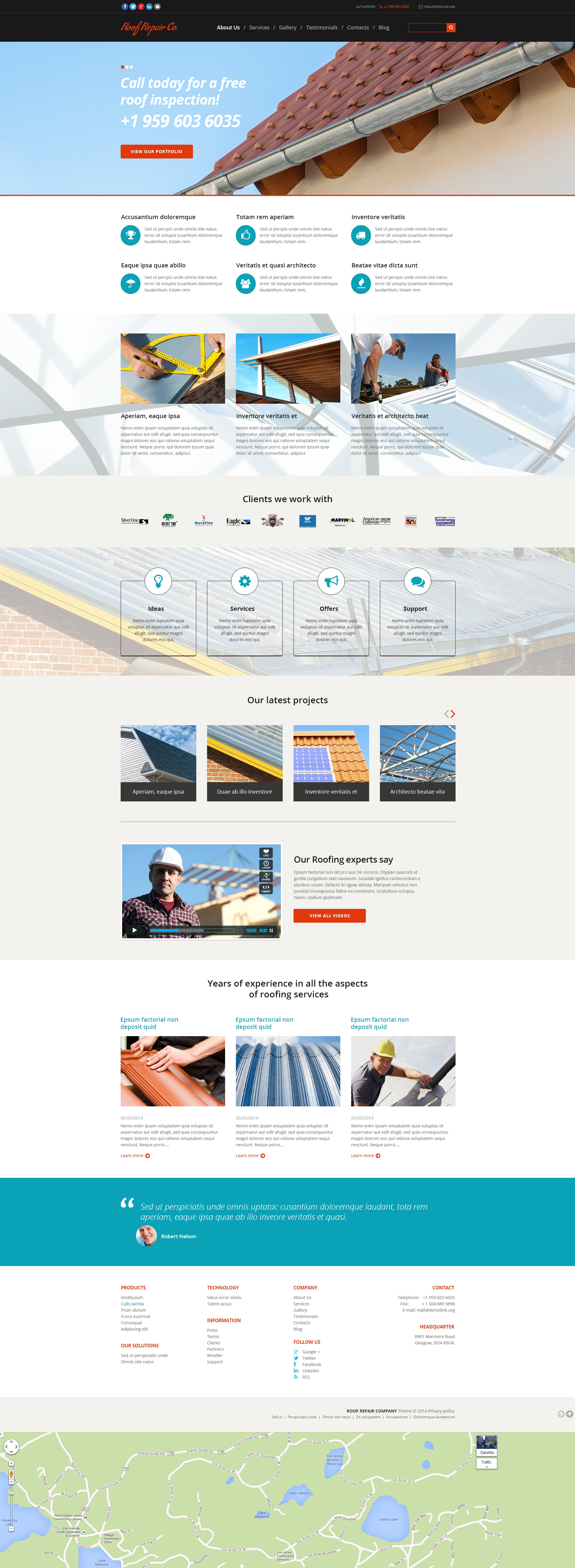 Roof Repair Services Joomla Template