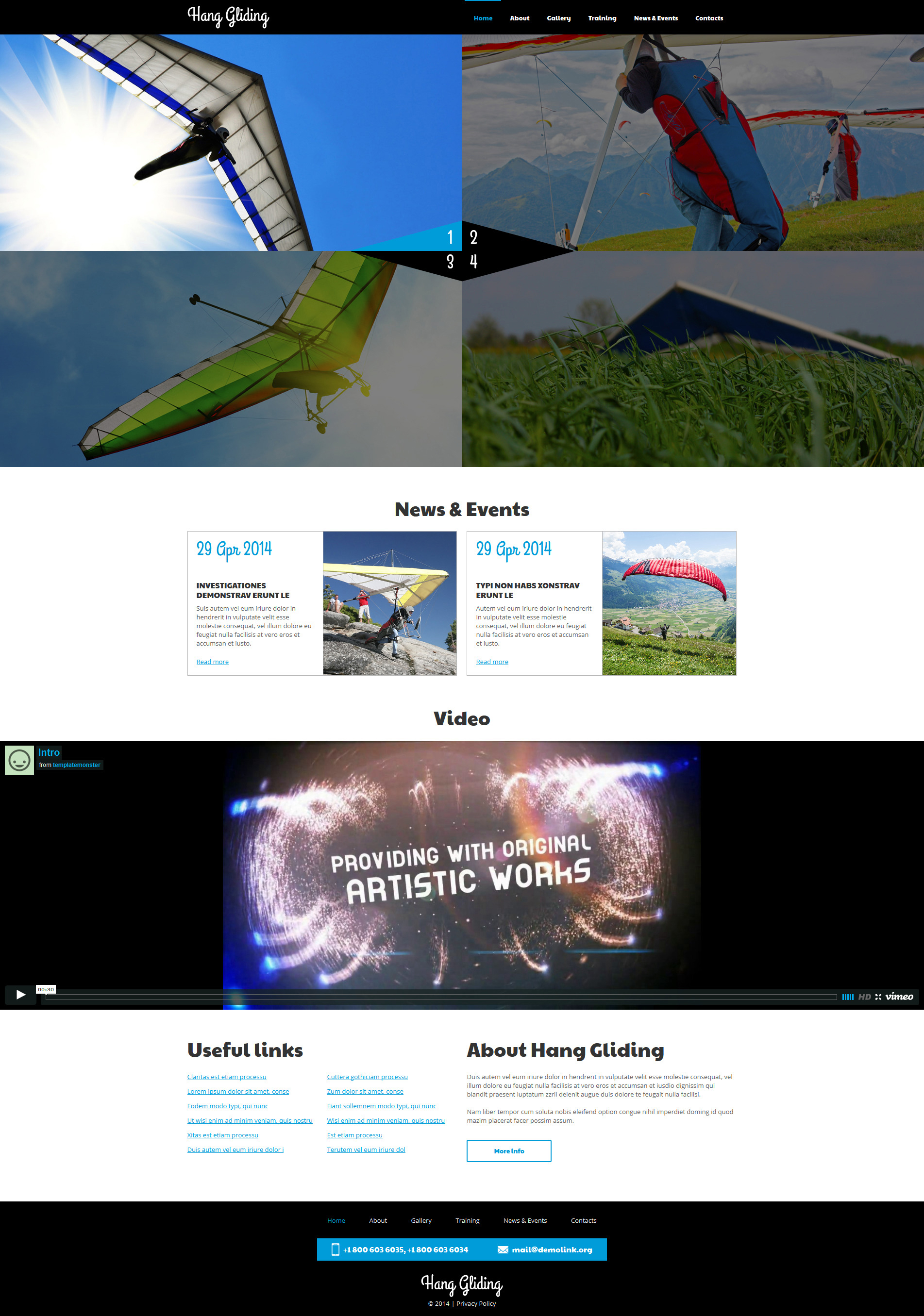 Paragliding Template Responsive Joomla Template