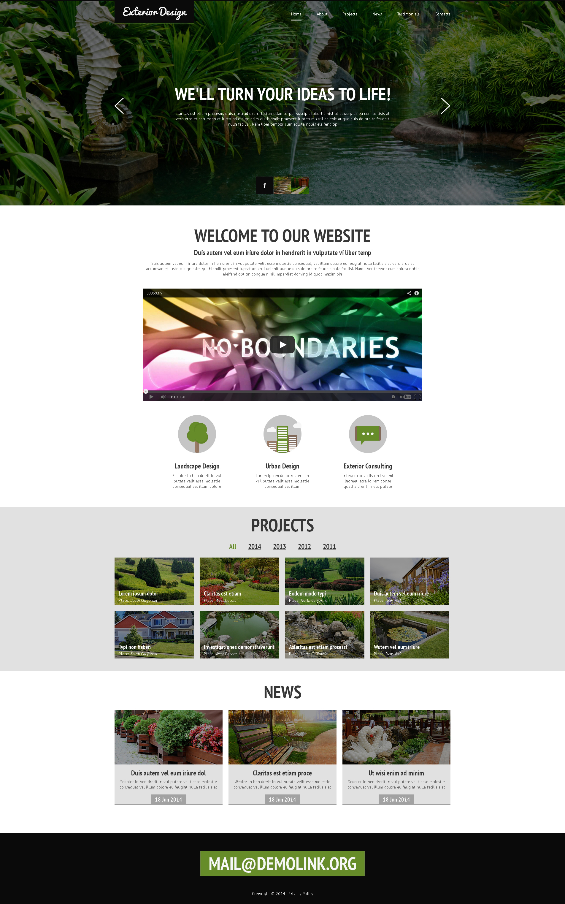 Designing Landscapes Joomla Template