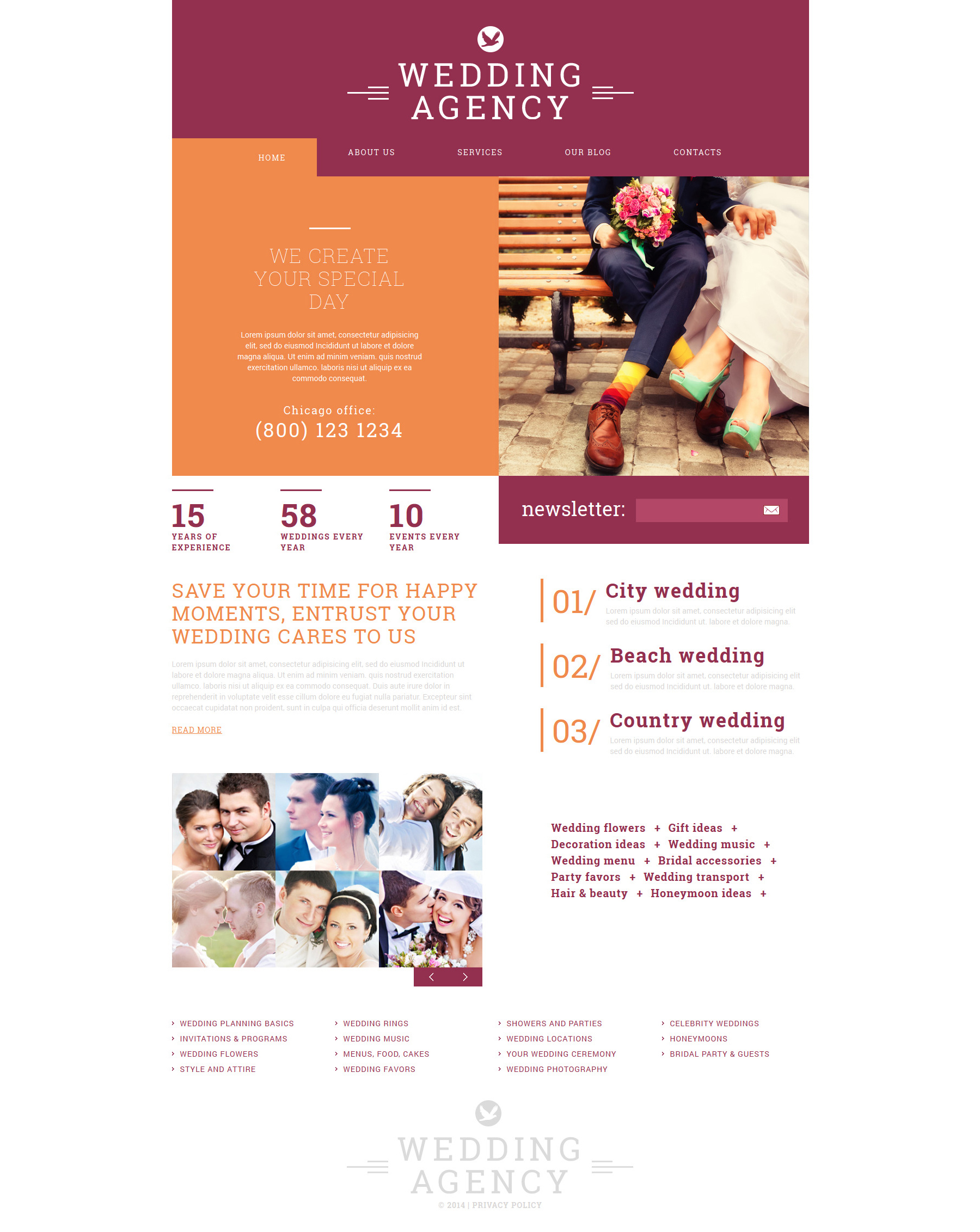 Wedding Agency Joomla Template