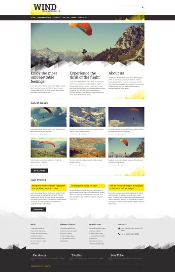 Paragliding Template Responsive Joomla Template