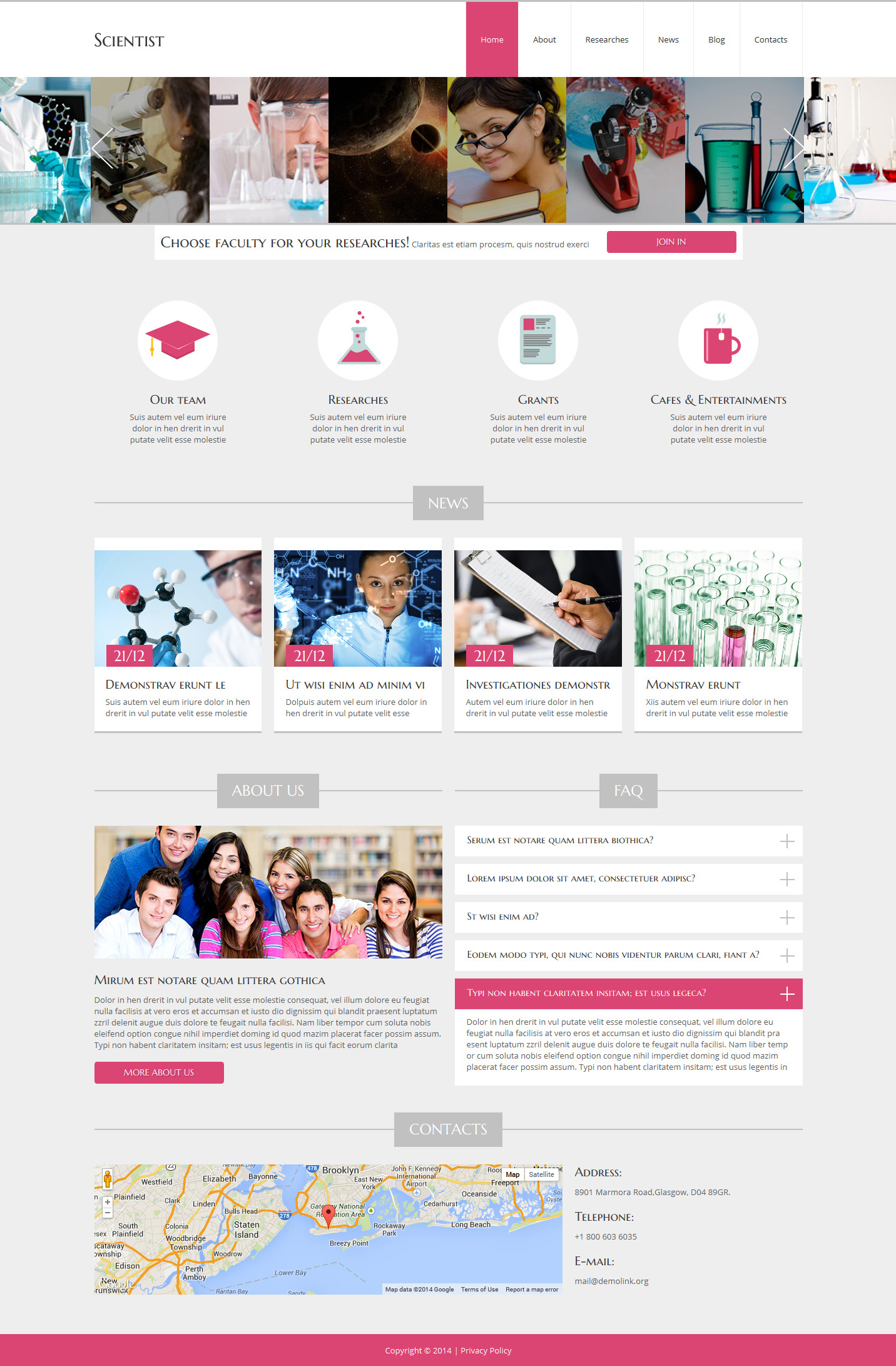 Scientist Joomla Template