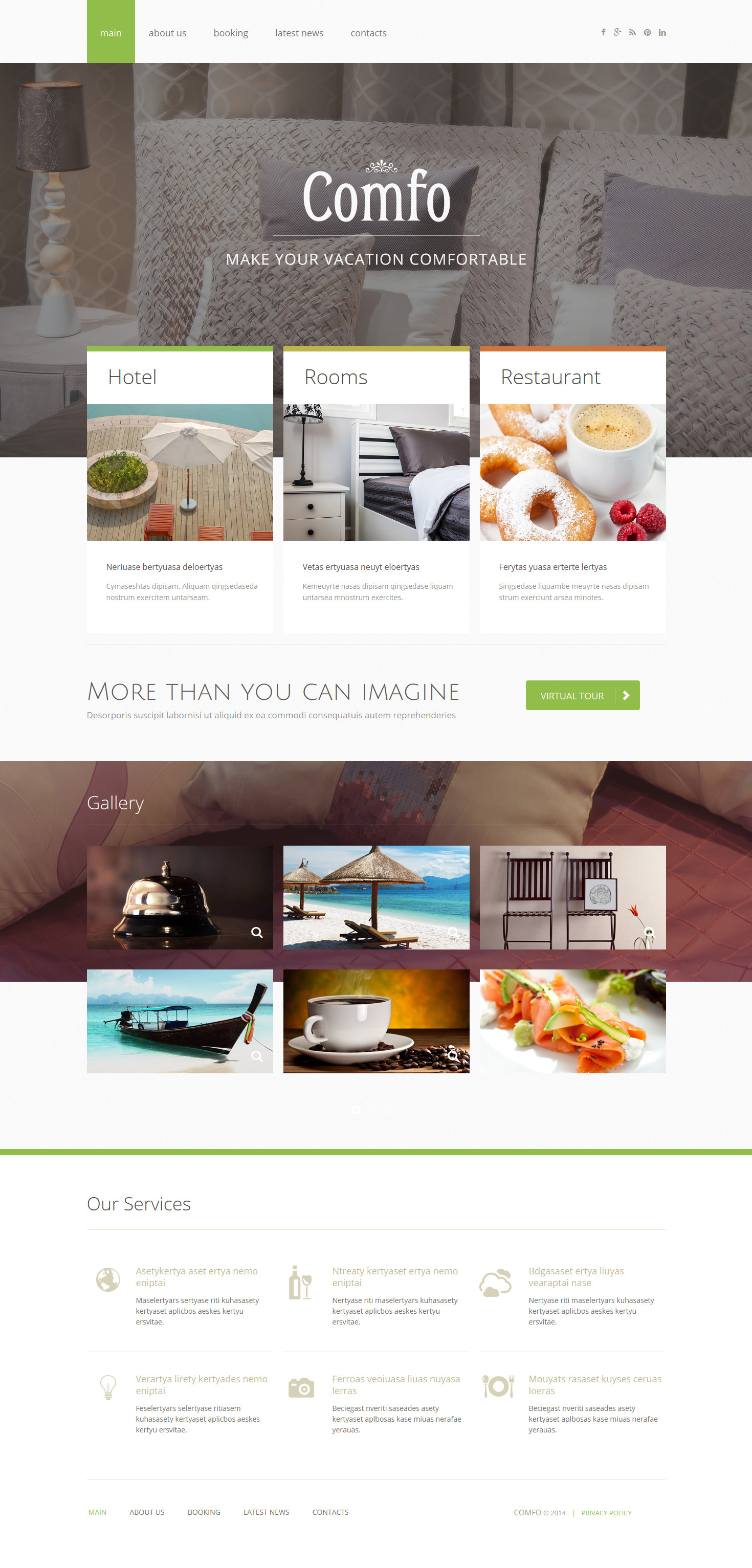 Cozy Vacation Joomla Template