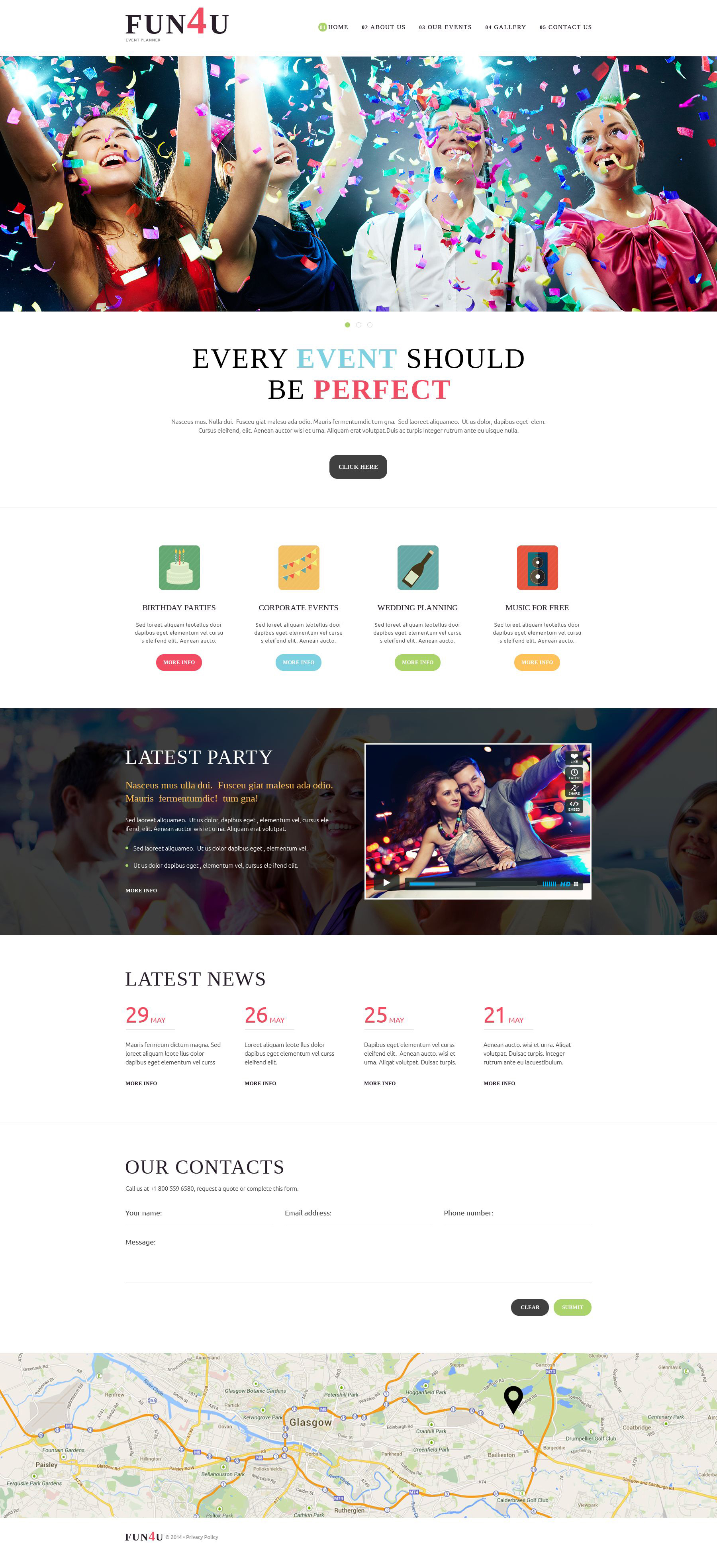 Festivity Planning Joomla Template